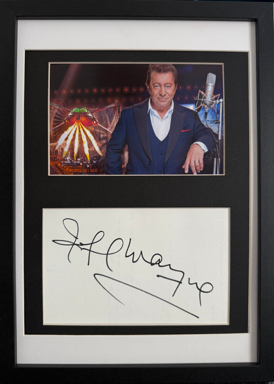Jeff Wayne 'War Of The Worlds' Hand Signed Framed 30cm x 20cm Card/Photo Presentation & COA