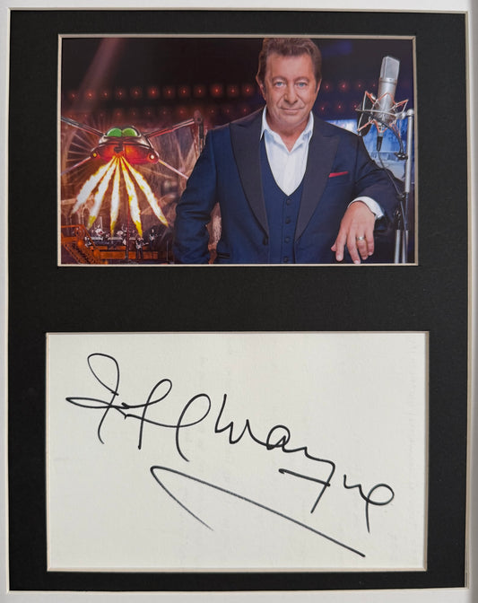 Jeff Wayne 'War Of The Worlds' Hand Signed Framed 30cm x 20cm Card/Photo Presentation & COA