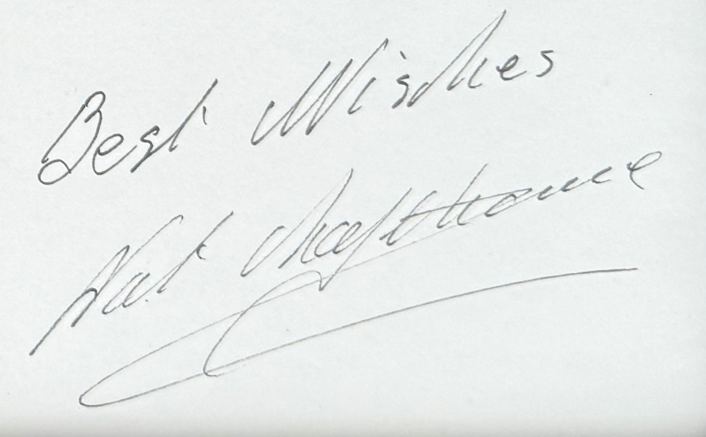 Nat Lofthouse, Bolton Wanderers Legend, Hand Signed Card With Photo Presentation & COA