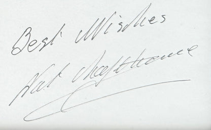Nat Lofthouse, Bolton Wanderers Legend, Hand Signed Card With Photo Presentation & COA