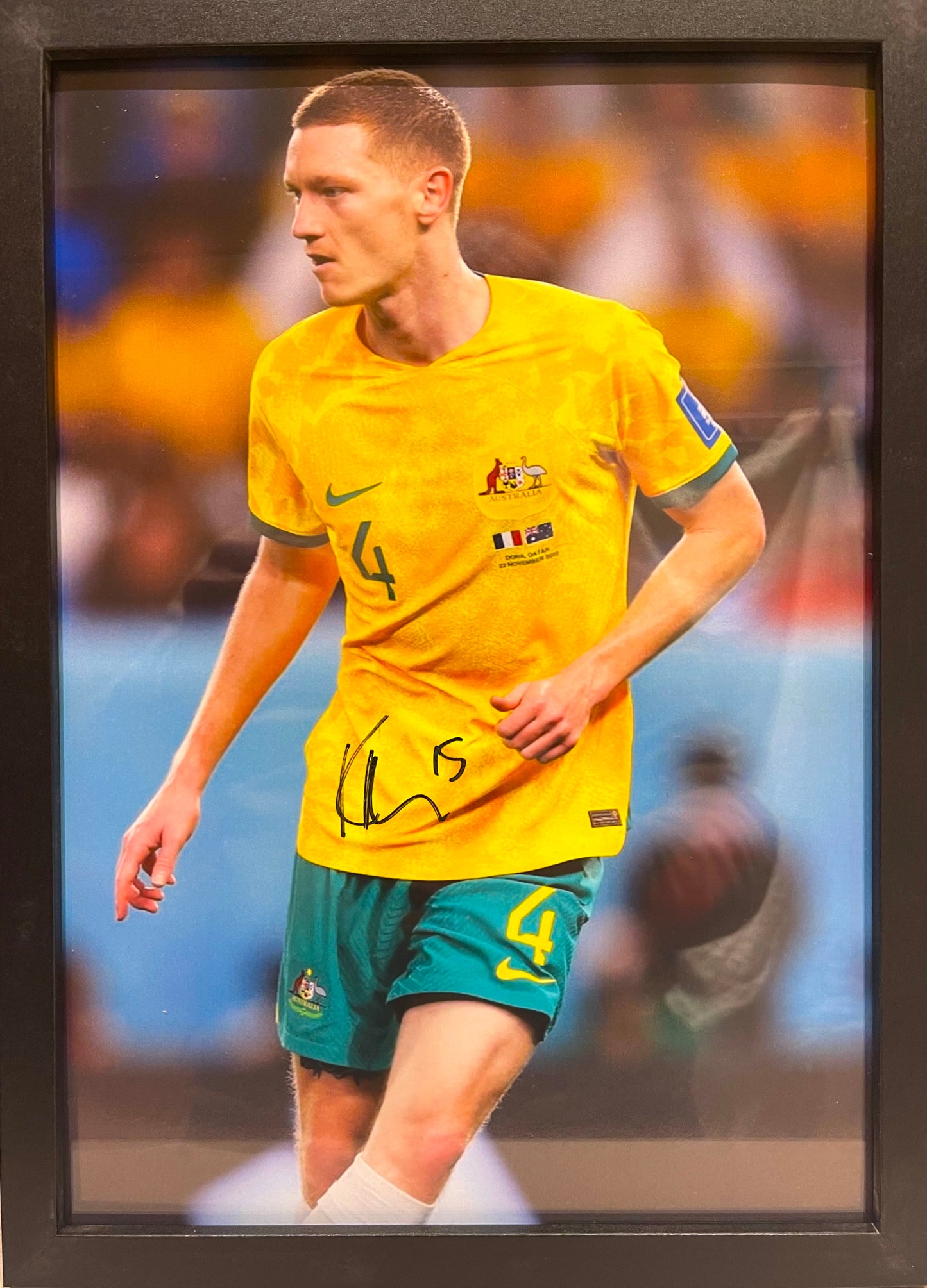 KYE ROWLES - HEARTS AND AUSTRALIA PLAYER HAND SIGNED PHOTO WITH COA