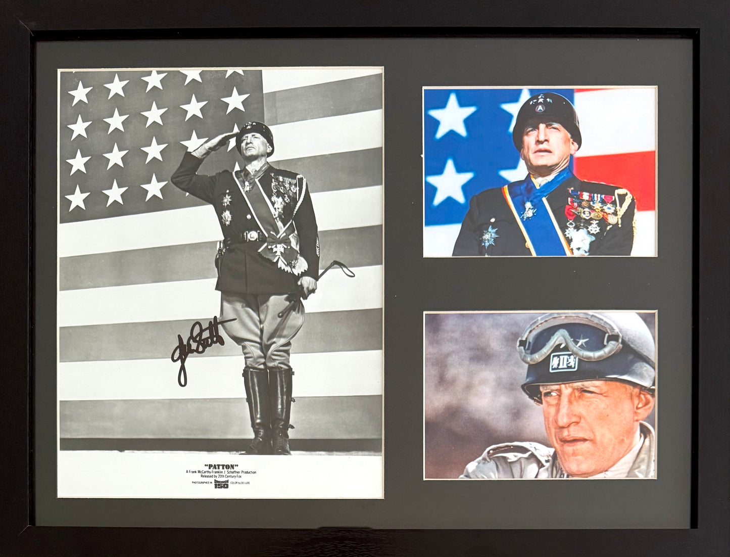 George C. Scott, 'Patton' Actor, Hand Signed Framed Mounted Original Photo & AFTAL COA