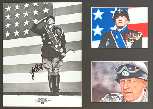 George C. Scott, 'Patton' Actor, Hand Signed Framed Mounted Original Photo & AFTAL COA