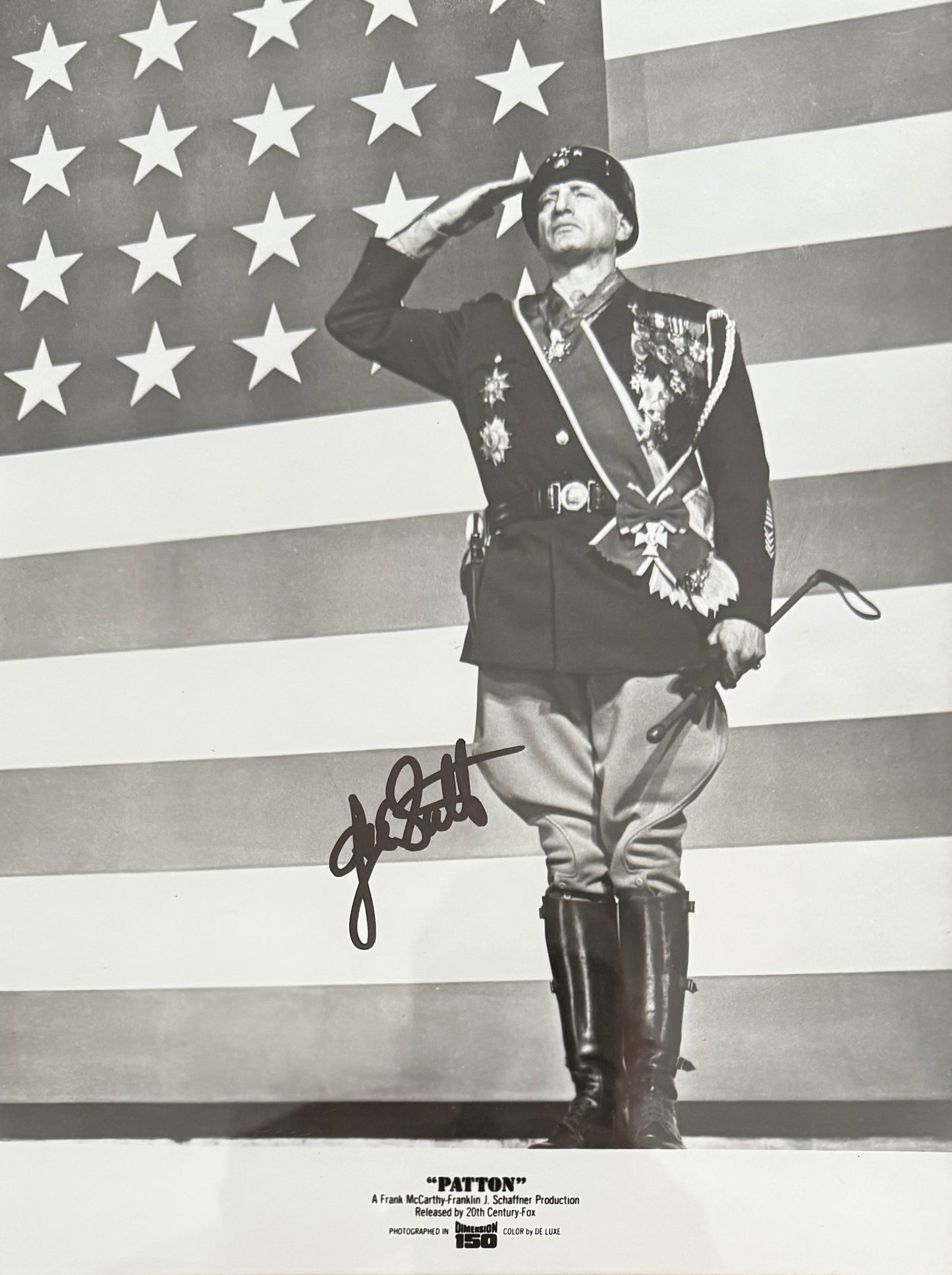 George C. Scott, 'Patton' Actor, Hand Signed Framed Mounted Original Photo & AFTAL COA