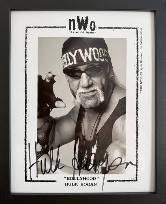 Hulk Hogan, Wrestler, Hand Signed Framed, Mounted Original Publicity Photo With COA