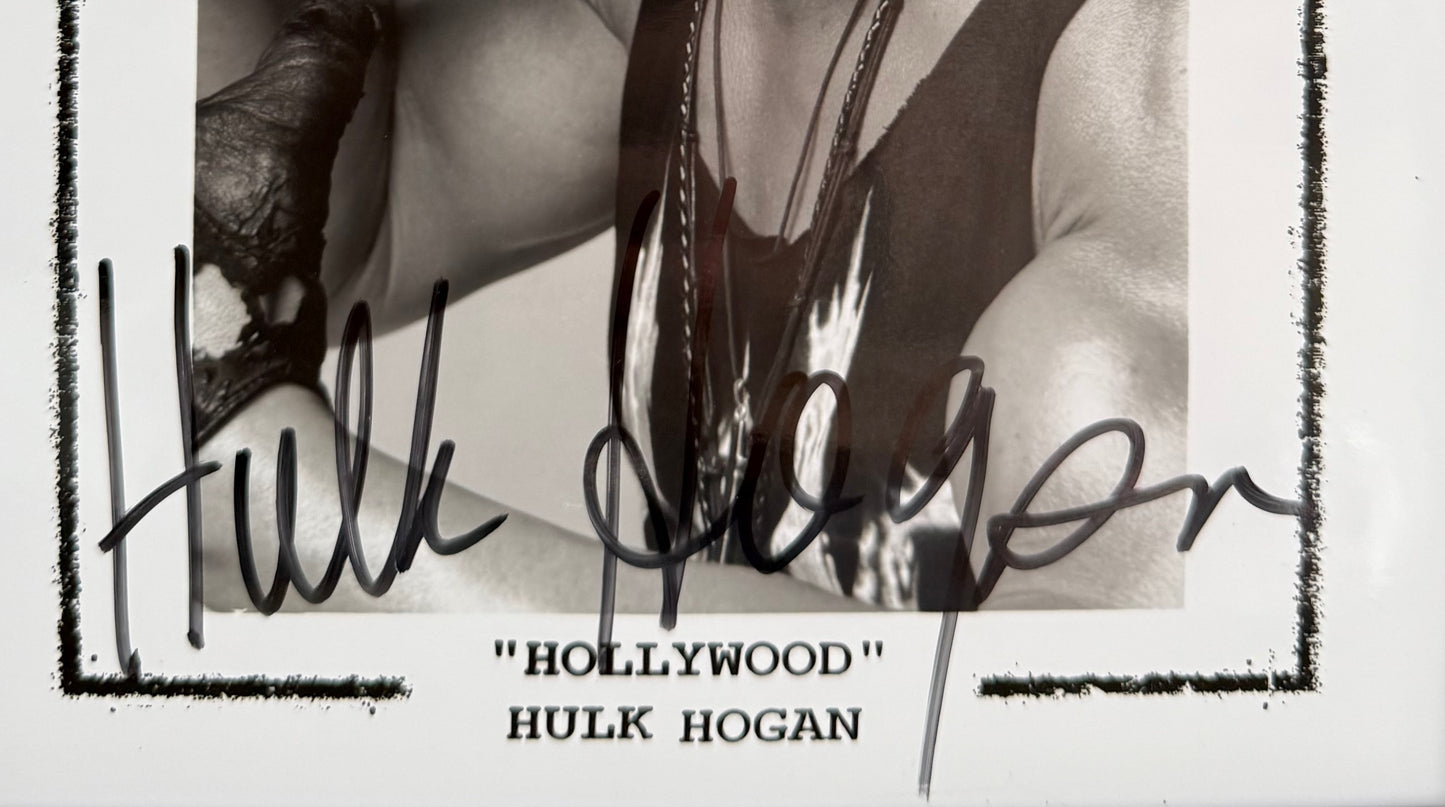 Hulk Hogan, Wrestler, Hand Signed Framed, Mounted Original Publicity Photo With COA