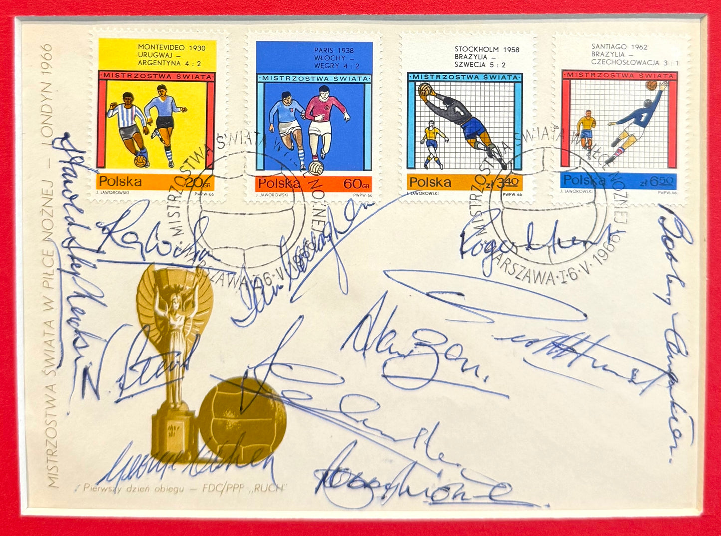 England 1966 Team (including Moore) Multi-Hand Signed FDC First Day Cover & COA