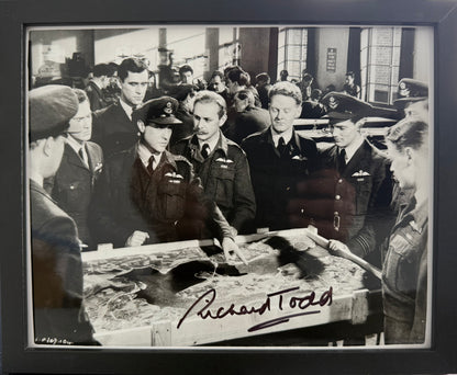 Richard Todd, Hand Signed Dam Busters Film Publicity Photo & AFTAL Member COA