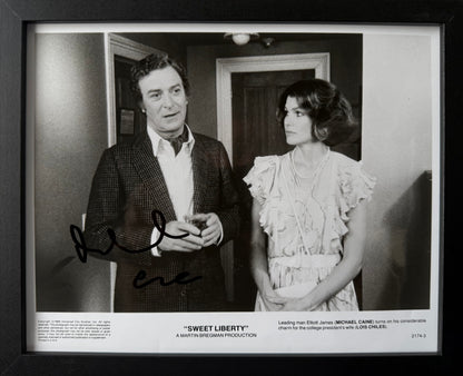 Michael Caine, Hand Signed 'Sweet Liberty' Original Film Photo & AFTAL Member COA