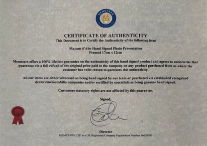 Maryam d'Abo, 007 'Kara Milovy' James Bond Actress, Hand Signed Photo & COA