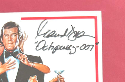 Roger Moore, Maud Adams, 007 James Bond 'Octopussy' Actors, Hand Signed Poster Photo & COA