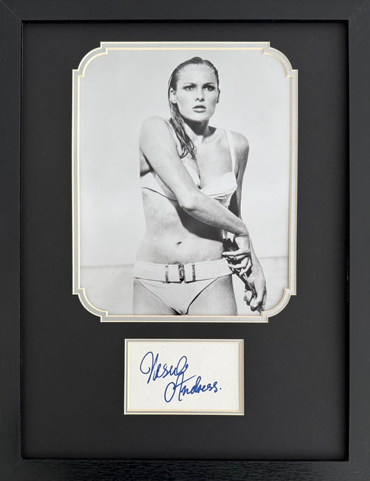 Ursula Andress, 007 'Honey Ryder' James Bond 'Dr. No' Actress, Hand Signed Card Presentation & COA