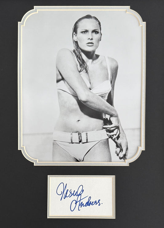 Ursula Andress, 007 'Honey Ryder' James Bond 'Dr. No' Actress, Hand Signed Card Presentation & COA
