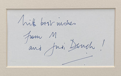 Dame Judi Dench, 007 'M' James Bond Actress, Hand Signed Photo & COA