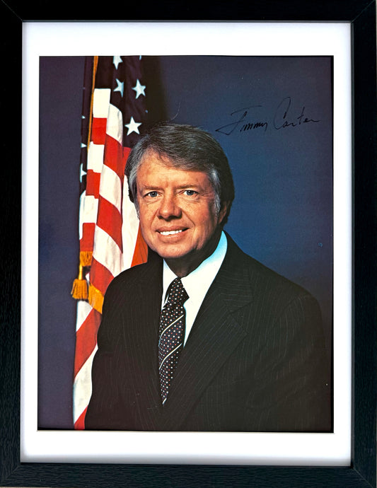 Jimmy Carter, Former President of the USA, Hand Signed Photo Presentation, With COA