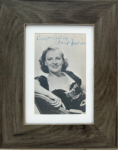 Gracie Fields, Guaranteed Hand Signed Original Framed 17 x 12cm Photo, With COA
