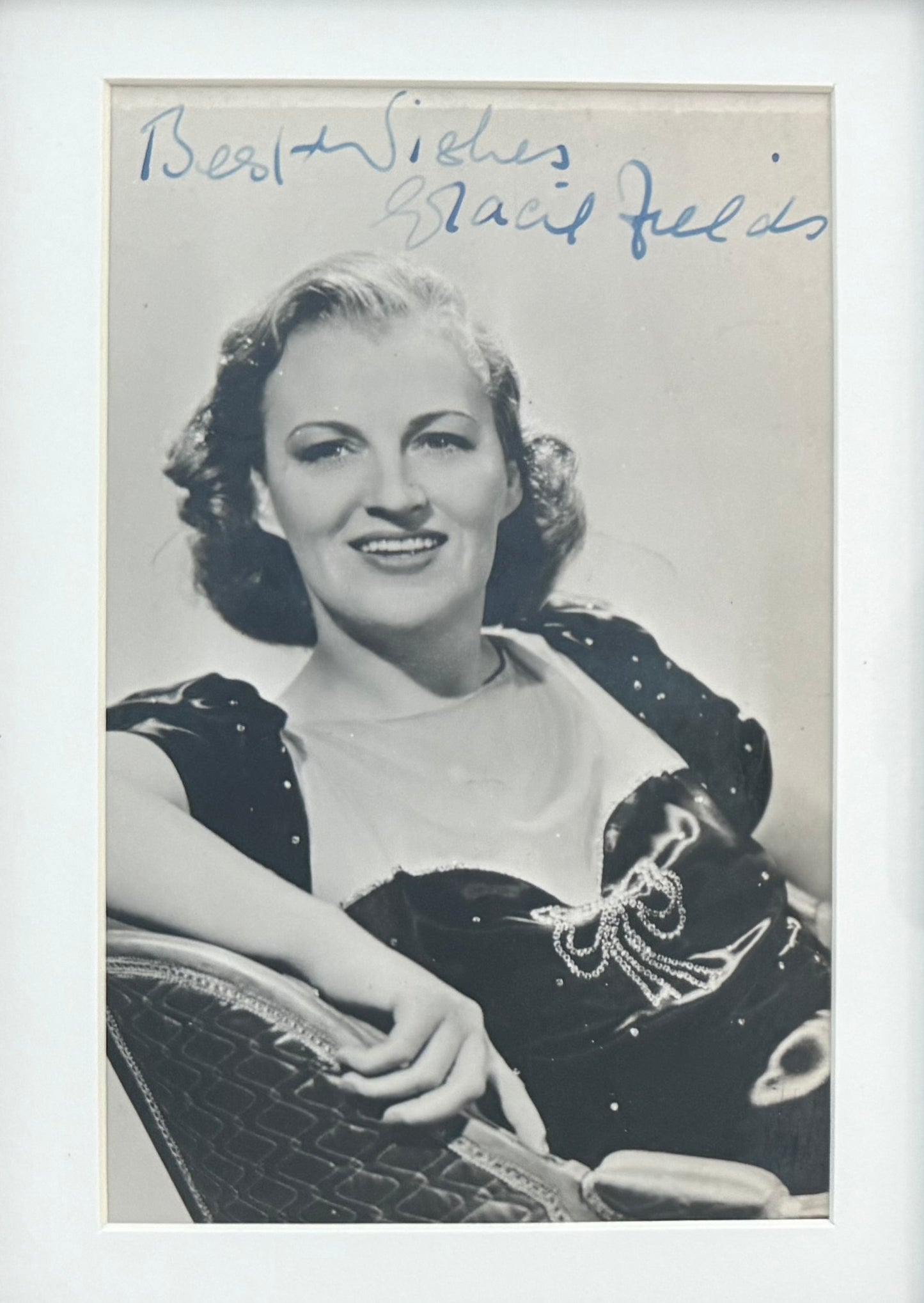 Gracie Fields, Guaranteed Hand Signed Original Framed 17 x 12cm Photo, With COA
