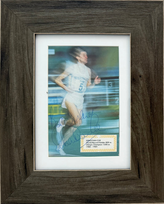 Sebastian Coe, Former World Record Holder,  Guaranteed Hand Signed Action Photo & COA