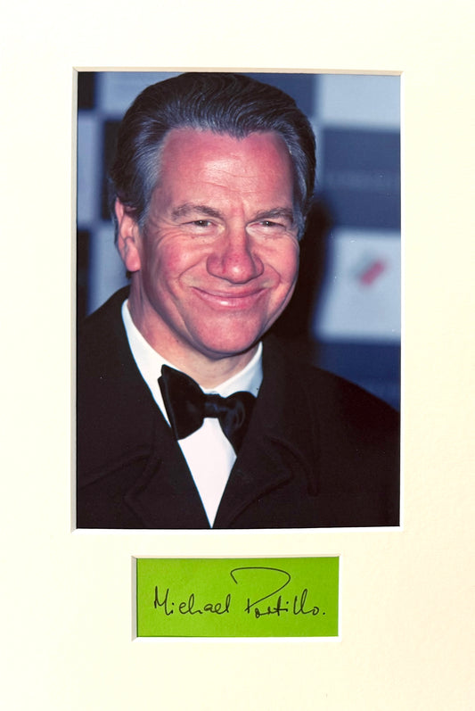 Michael Portillo, Former Conservative British Minister Hand Signed Mounted Card & Photo with COA