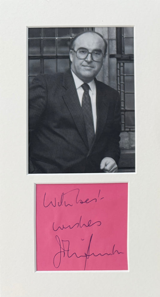 John Smith, Former Labour Leader, Hand Signed Mounted Card & Photo with COA