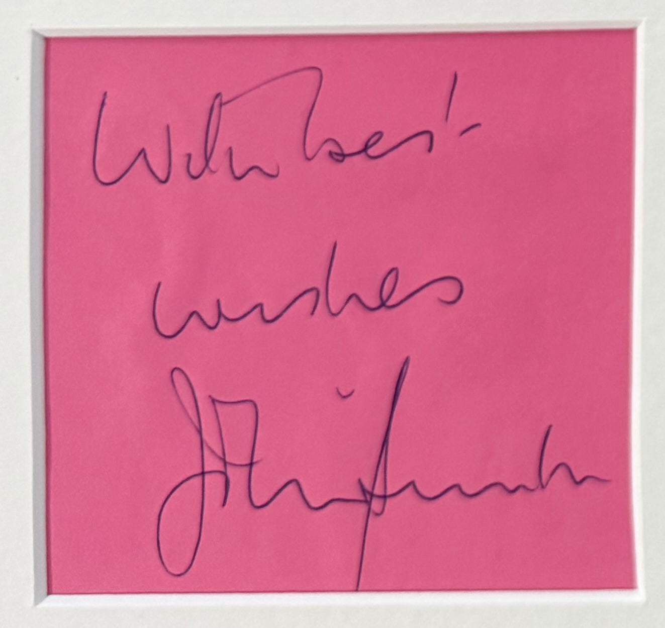 John Smith, Former Labour Leader, Hand Signed Mounted Card & Photo with COA