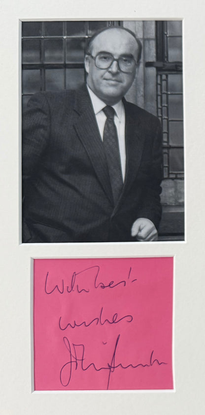 John Smith, Former Labour Leader, Hand Signed Mounted Card & Photo with COA