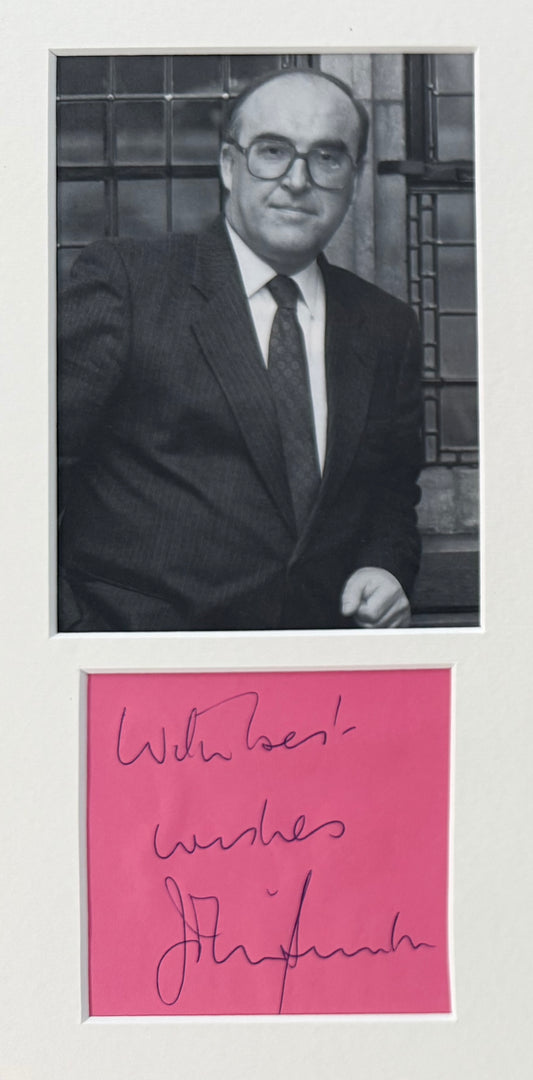 John Smith, Former Labour Leader, Hand Signed Mounted Card & Photo with COA