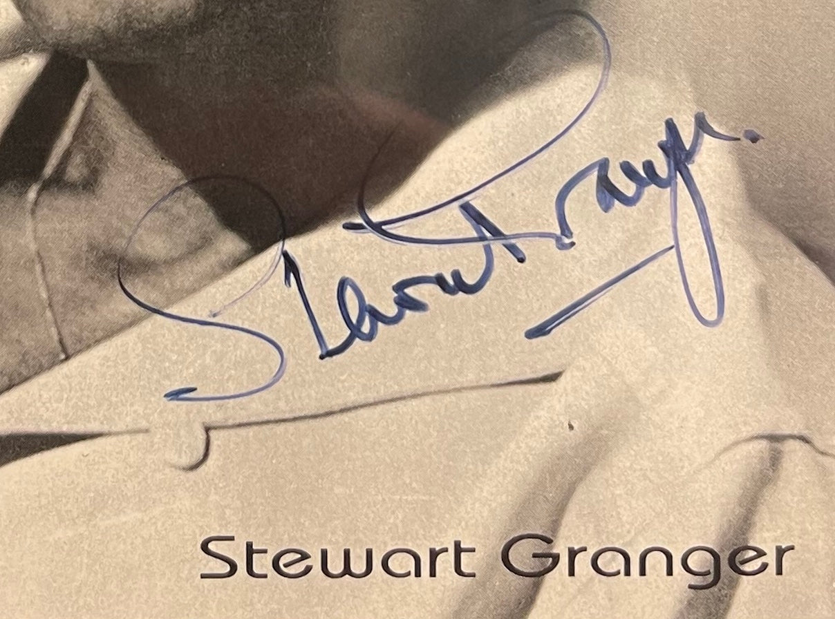 STEWART GRANGER FAMOUS ACTOR HAND SIGNED PHOTO WITH AFTAL COA