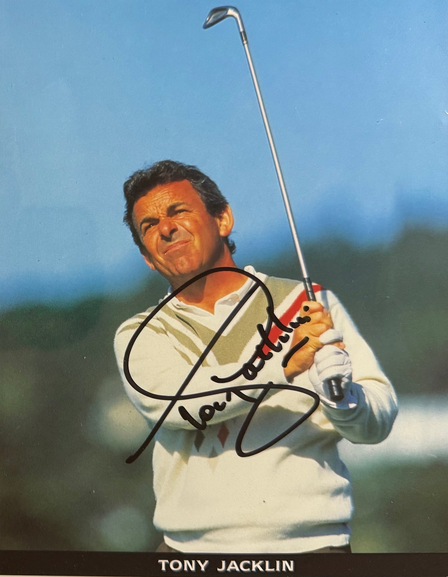 Tony Jacklin, Golf Legend, Hand Signed Publicity Photo, 25cm x 20cm Framed & COA
