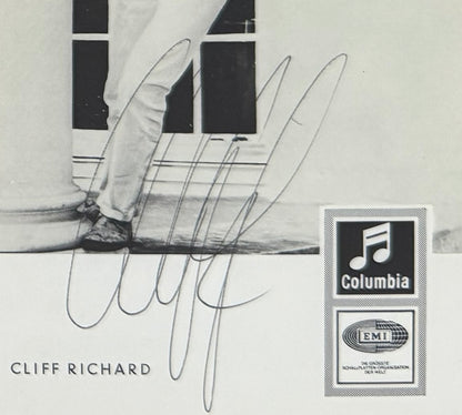 Cliff Richard, Singer, Actor, Hand Signed Official Photocard with COA