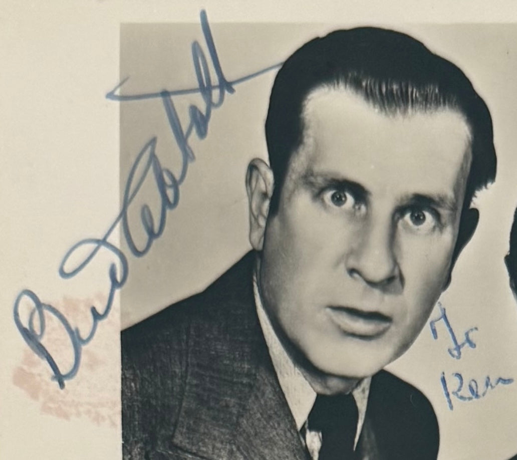 Bud Abbott, Lou Costello, Guaranteed Hand Signed Framed Original Photocard With COA