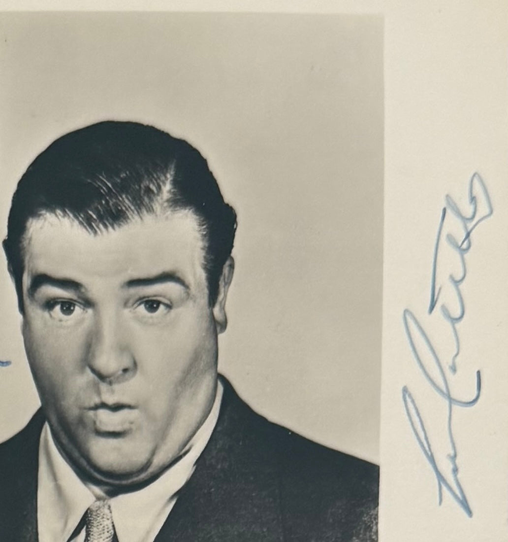 Bud Abbott, Lou Costello, Guaranteed Hand Signed Framed Original Photocard With COA