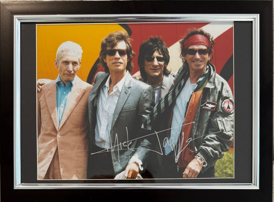 Mick Jagger, Rolling Stones Lead Singer, Hand Signed Framed Photo & COA