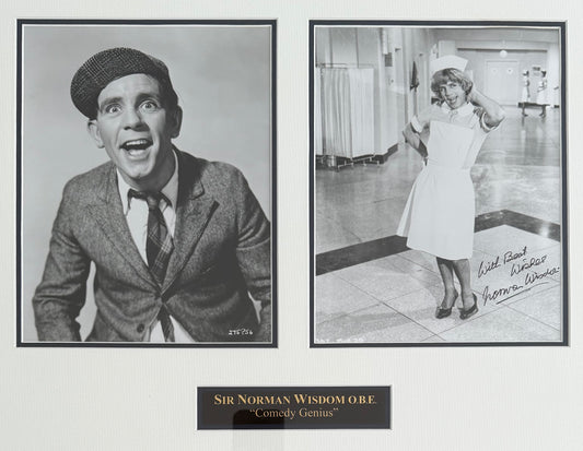 Sir Norman Wisdom, Hand Signed Photo Presentation, 50cm x 40cm & COA