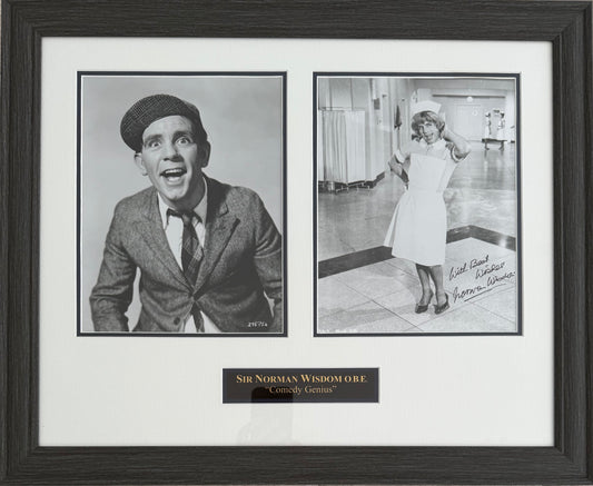 Sir Norman Wisdom, Hand Signed Photo Presentation, 50cm x 40cm & COA