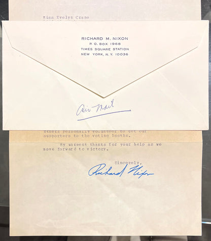 Richard Nixon, Former United States President, Hand Signed Letter Presentation & AFTAL COA