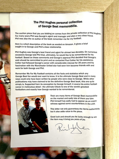 George Best, Manchester United Legend, Stunning Hand Signed Photo Poster & COA
