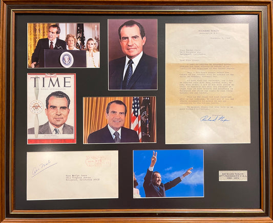 RICHARD NIXON HAND SIGNED LETTER WITH COA