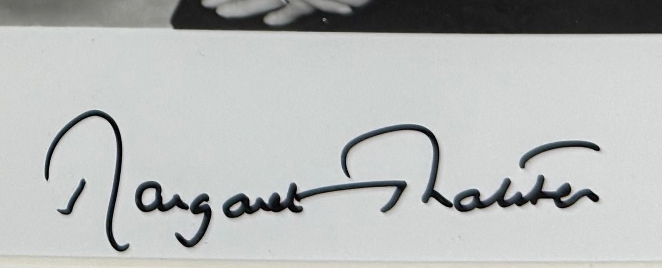 Margaret Thatcher British Prime Minister Hand Signed Photocard Presentation & COA