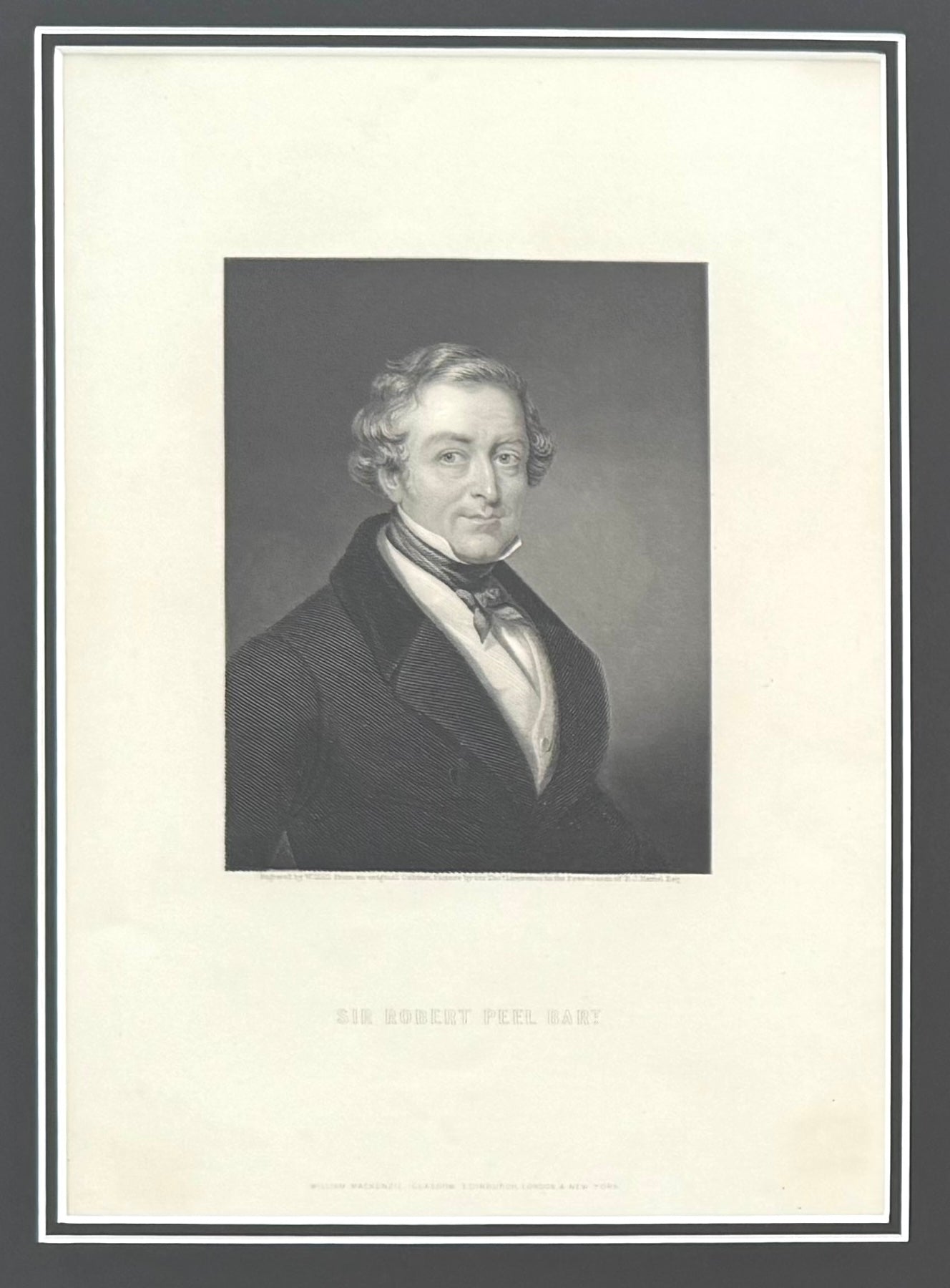 Sir Robert Peel, Former British Prime Minister, Hand Signed Card Presentation With COA