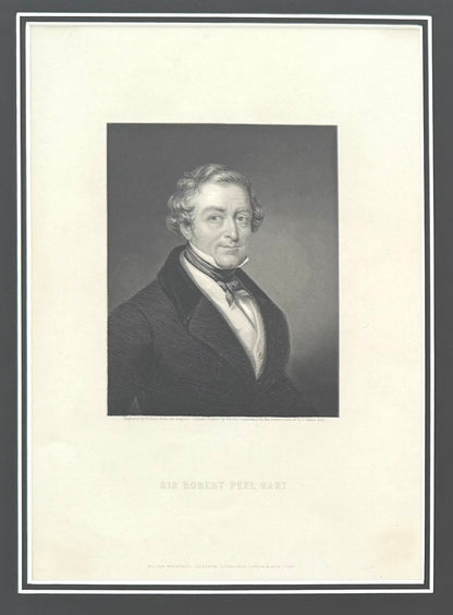 Sir Robert Peel, Former British Prime Minister, Hand Signed Card Presentation With COA