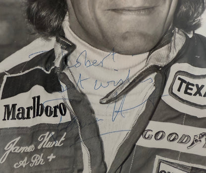 James Hunt, F1 McLaren World Champion Legend, Hand Signed Photo & COA