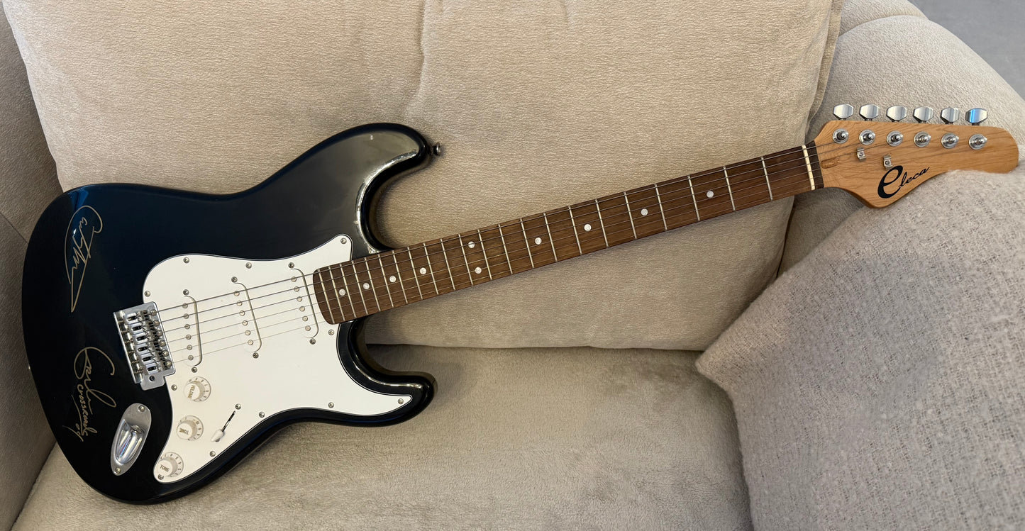 Eric Clapton, Carlos Santana, Guitarist Legends, Hand Signed Guitar & COA