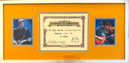 Eric Clapton, Carlos Santana, Guitarist Legends, Hand Signed Guitar & COA