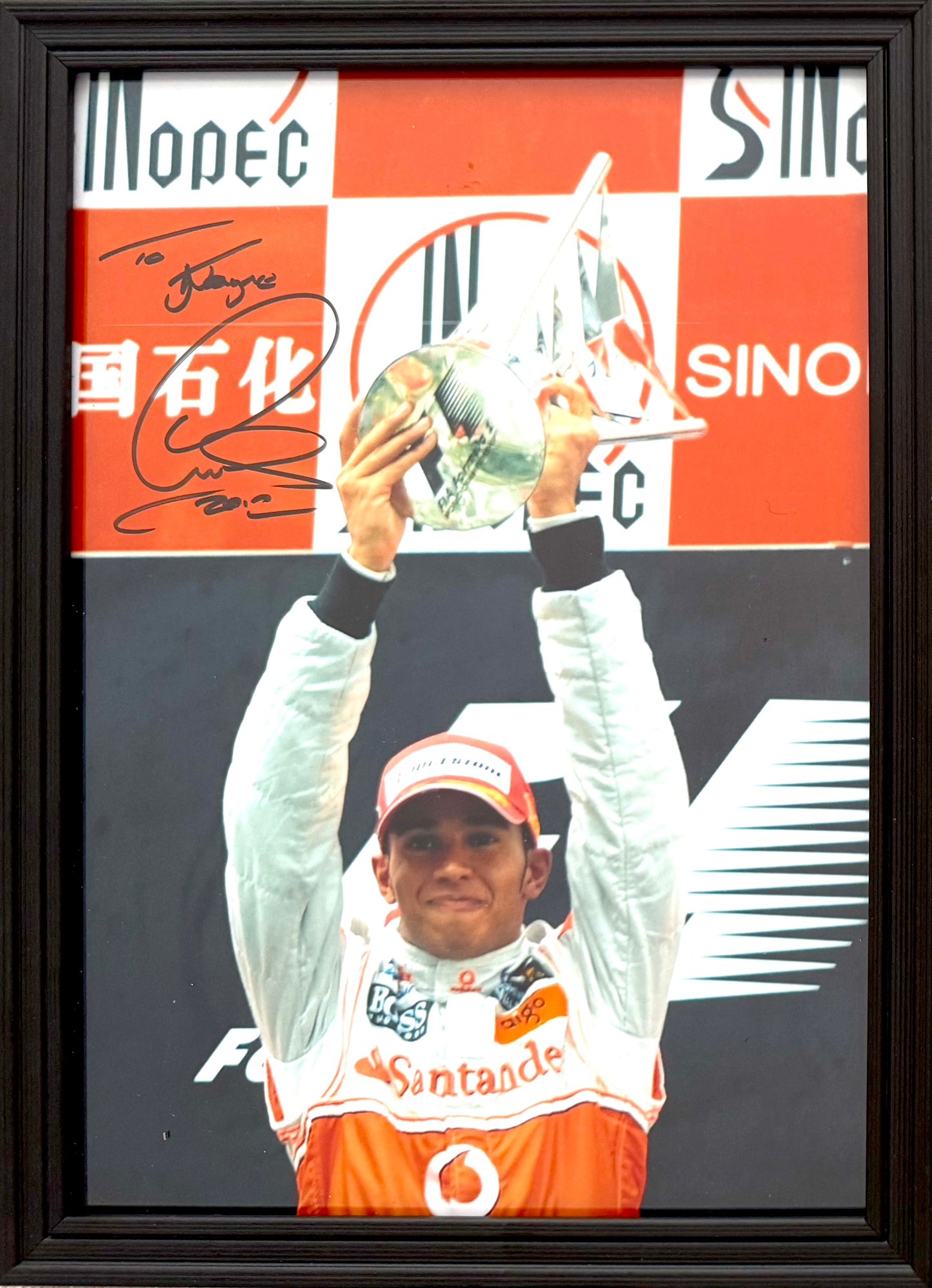 Lewis Hamilton, F1 Mercedes McLaren Legend, Hand Signed Photo & COA