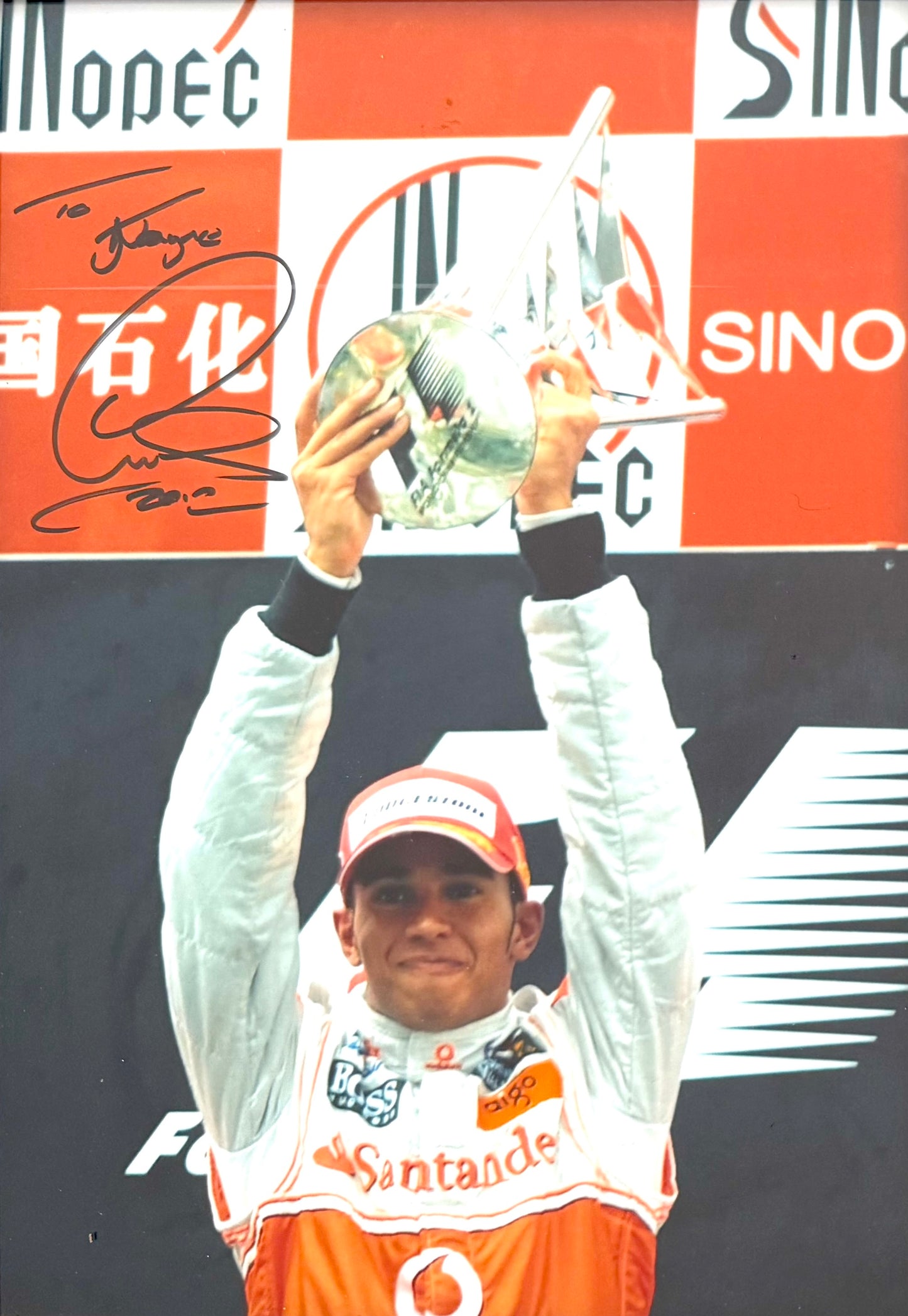 Lewis Hamilton, F1 Mercedes McLaren Legend, Hand Signed Photo & COA