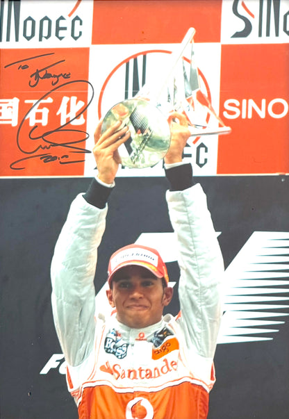 Lewis Hamilton, F1 Mercedes McLaren Legend, Hand Signed Photo & COA