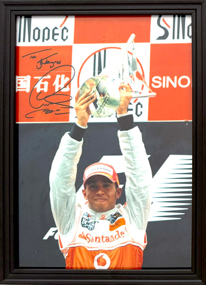 Lewis Hamilton, F1 Mercedes McLaren Legend, Hand Signed Photo & COA