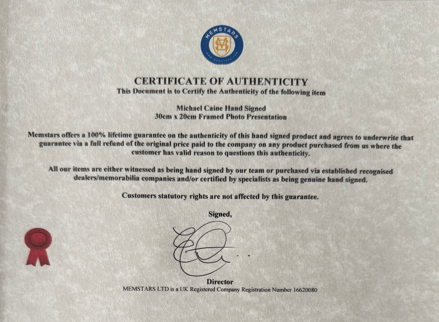 Michael Caine, Hand Signed 'A Bridge Too Far' Original Film Photo & COA