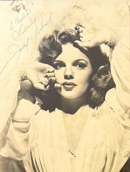 Judy Garland, 'Wizard of Oz' Oscar Winning Actress, Hand Signed Photo & COA
